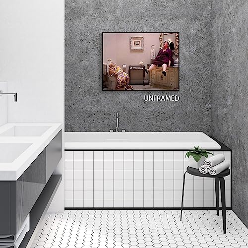 Black White Bathroom Canvas Wall Art Prints 12x16in Unframed J4599