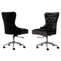 Black Velvet Swivel Office Chair L6765