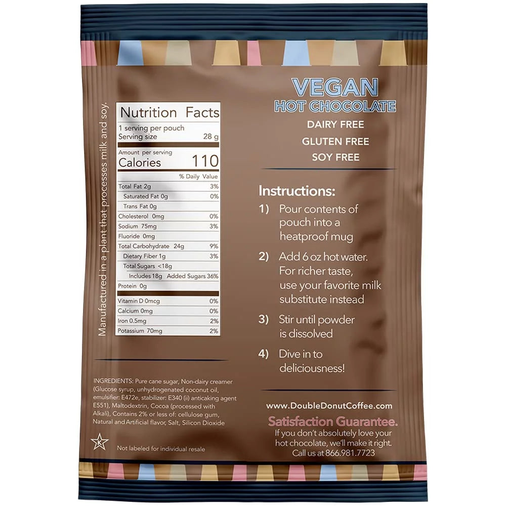 Dairy Free Vegan Hot Chocolate Mix 30 Count Z8524