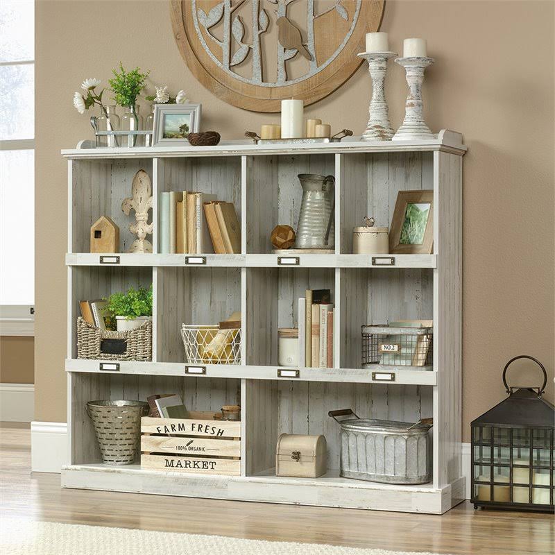 White 10-Cubby Engineered Wood Bookcase W732