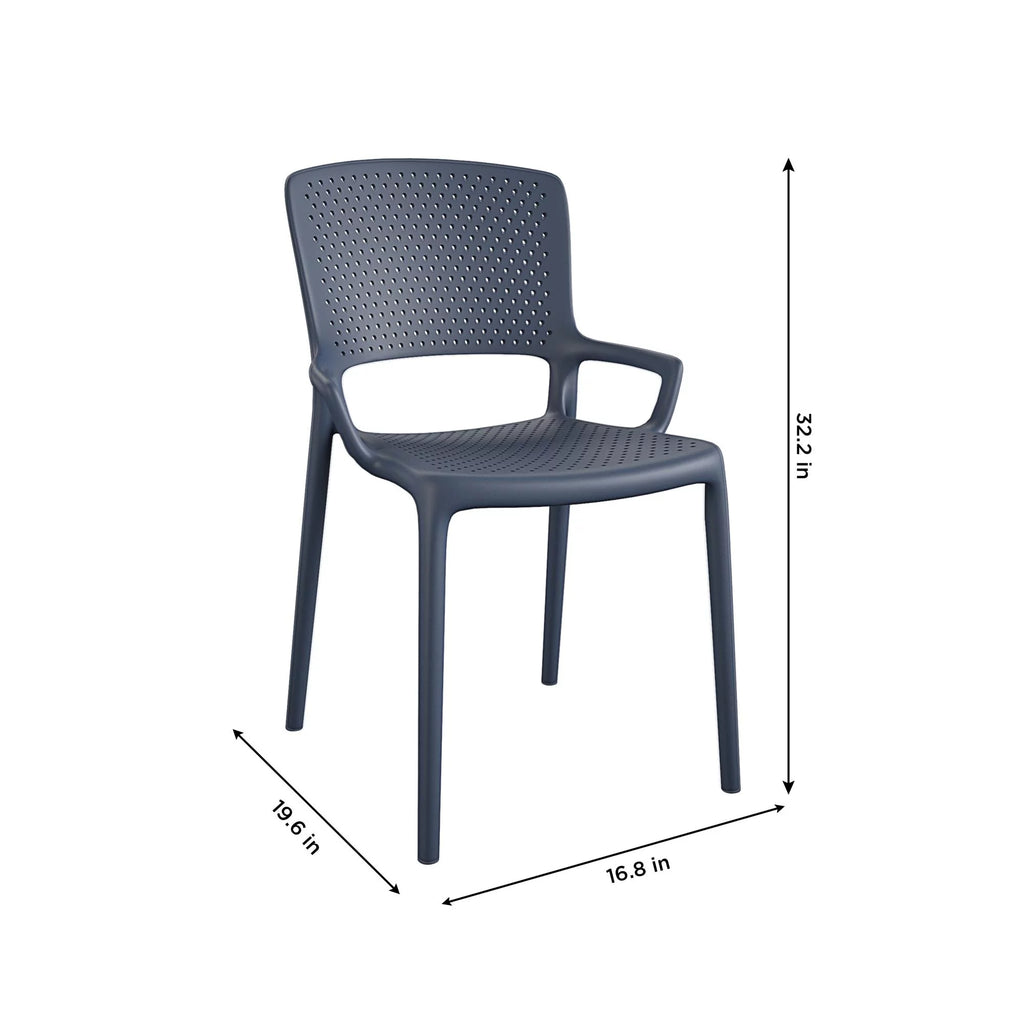 Navy Resin Stacking Chair 2-Pack B4128