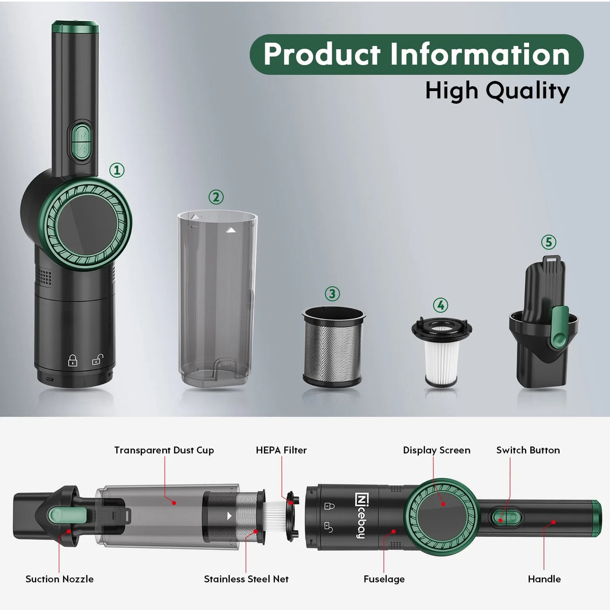 Handheld Cordless Vacuum X852