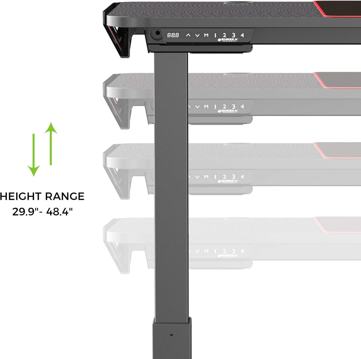 61" Dual Motor Electric Height Adjustable L Shaped Standing Desk with Mouse Pad W242