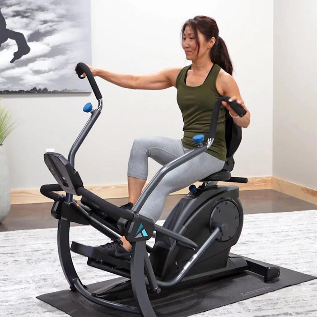 Recumbent Cross Trainer and Cardio Elliptical, Black T271