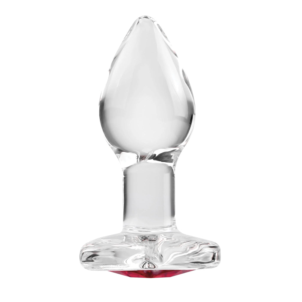 Red Heart Gem Glass Plug X72382