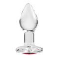 Red Heart Gem Glass Plug X72382
