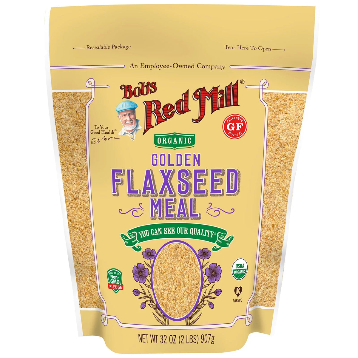 Organic Golden Flaxseed Meal, 32 oz (Pack of 2) Q24344