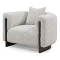 Gray Boucle Fabric Accent Chair N90228