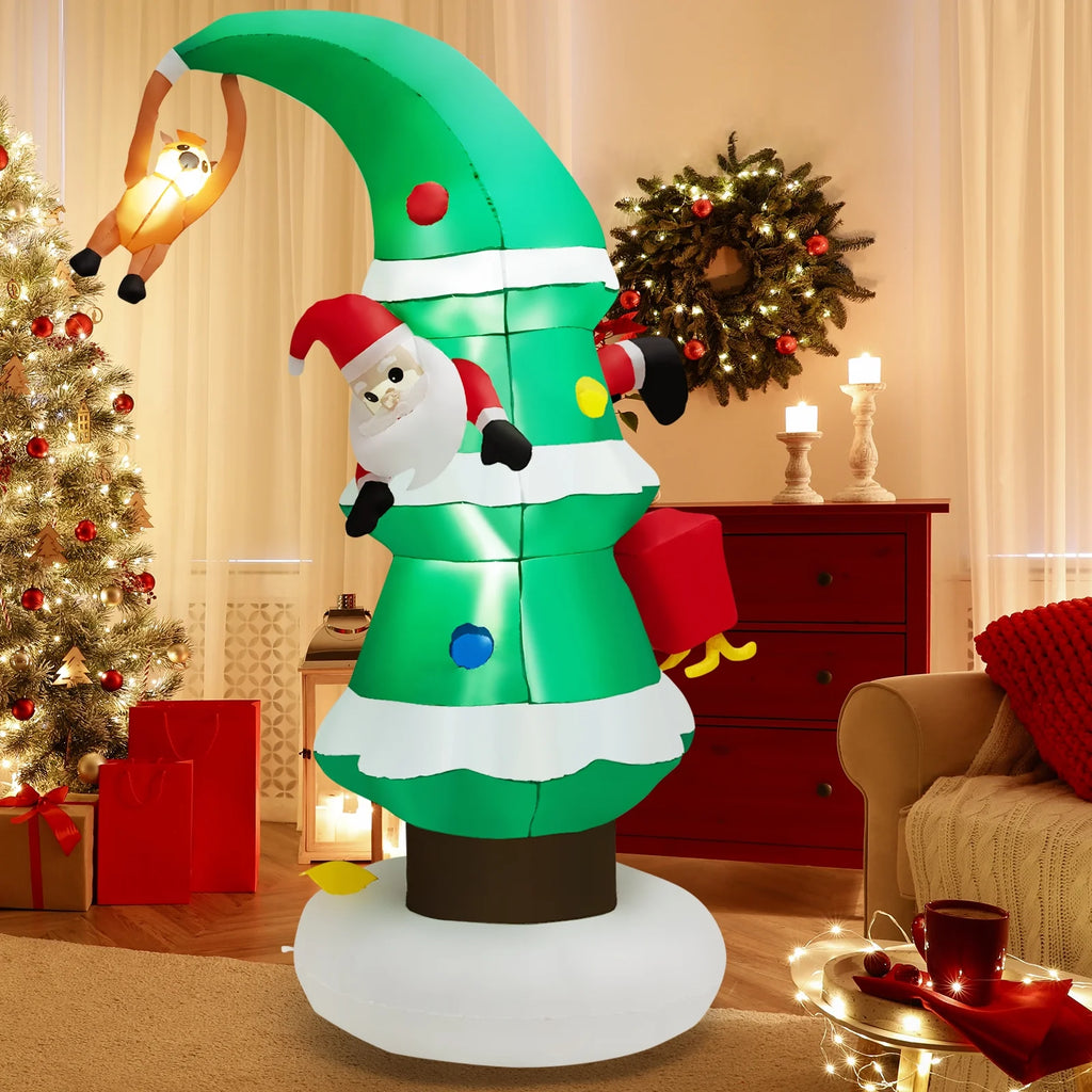 8 FT Inflatable Christmas Tree with Santa Claus A891916