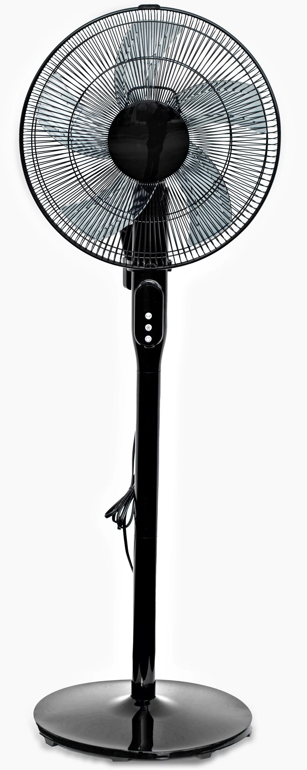 16 12-Speed Adjustable Height Quiet Pedestal Fan with Digital Display & Remote Control, Black K6541