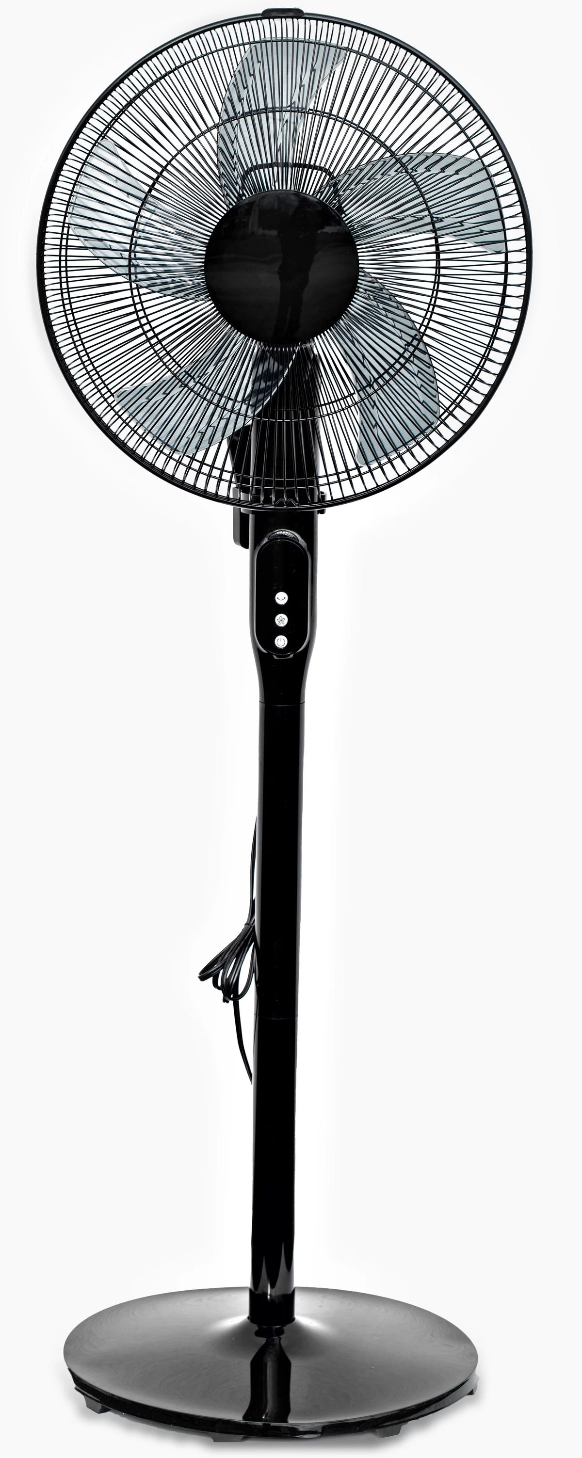 16 12-Speed Adjustable Height Quiet Pedestal Fan with Digital Display & Remote Control, Black K6541
