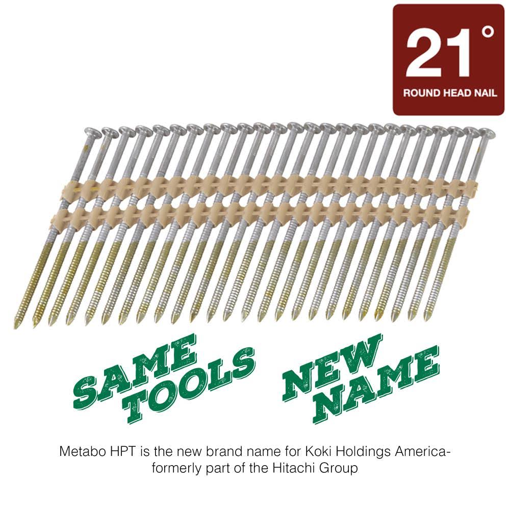 Stainless Steel Framing Nails, Full Round Head, Plastic Strip, 1000 Count L251177
