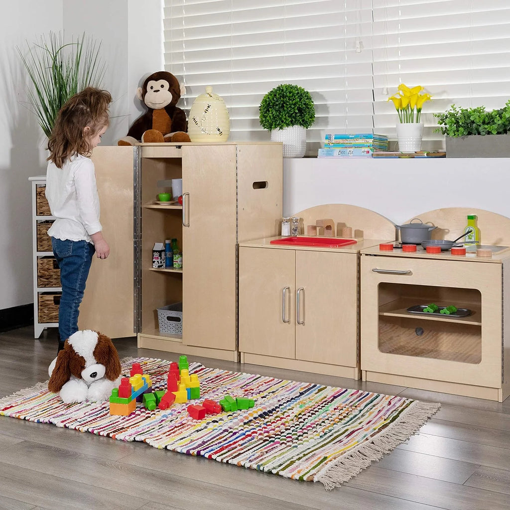 White Computer Desk with Monitor Platform and Storage Shelf L622