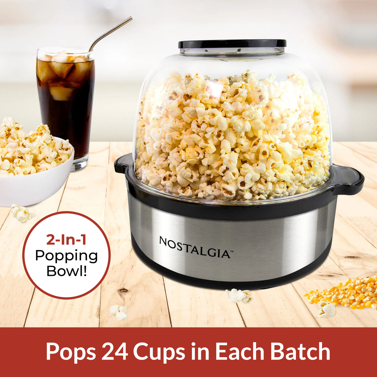 6-Quart Stainless Steel Popcorn Popper D7265