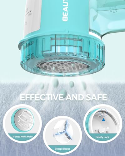 Fabric Shaver and Lint Remover with 2-Speeds, Stainless Steel Blades, Gray U226285