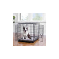 Double Door Folding Wire Dog Crate with Divider Panel F111053