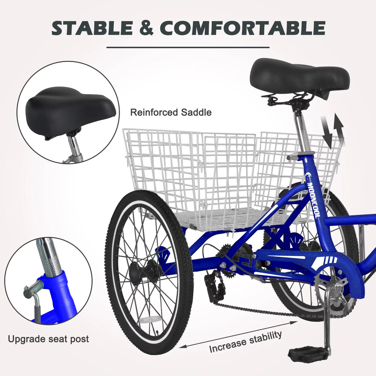20 Inch 7-Speed Folding Tricycle O821