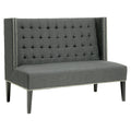 Gray Linen Banquette Bench J1017