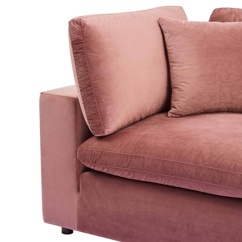 Green Performance Velvet Corner Chair T412