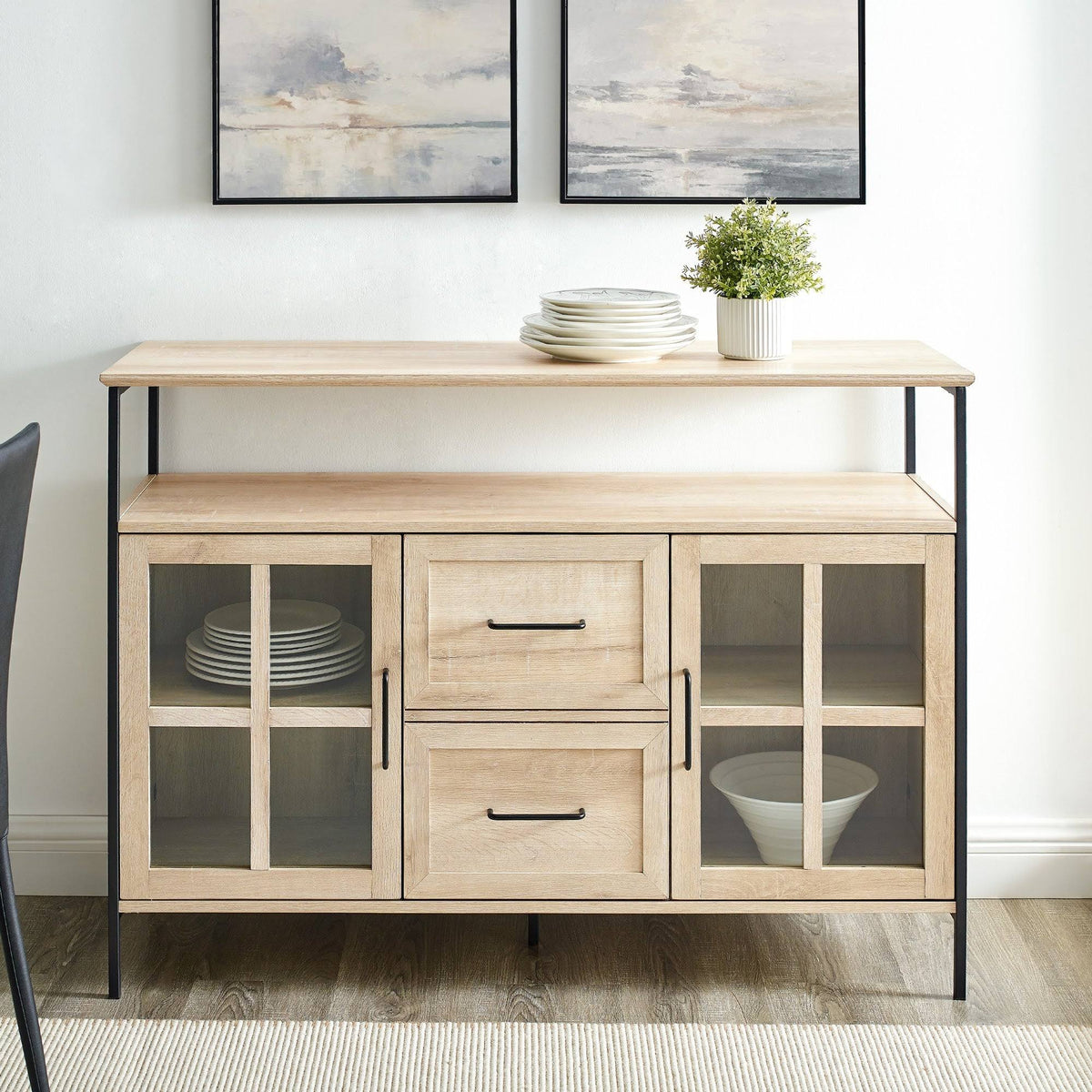 48-Inch Industrial 3-Door Buffet Y15009