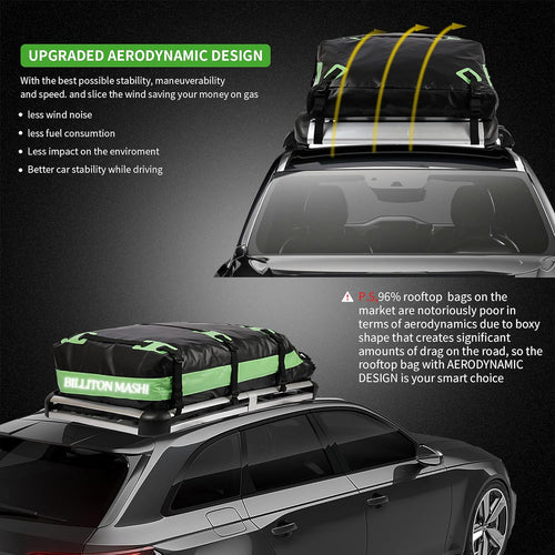100% Waterproof 15 Cubic Ft Rooftop Cargo Carrier Bag E719