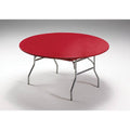 Real Red Plastic Tablecover 60 inch Round E123