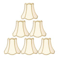 Beige Eggshell Shantung Bell Candelabra Shade (Set of 6) D79990