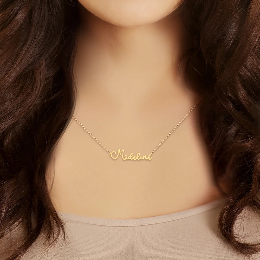 Sterling Silver Script Name Necklace Z137631