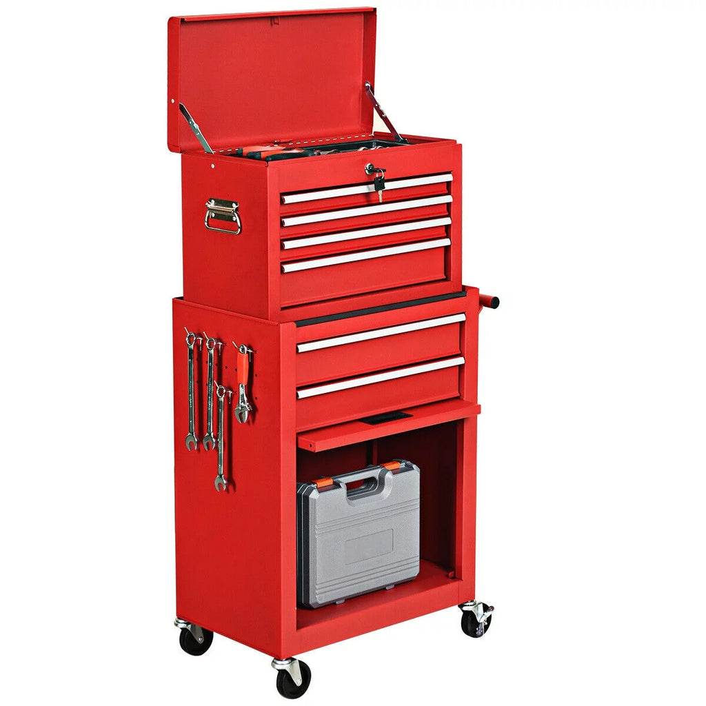 2 in 1 Rolling Storage Cabinet with 6 Drawers V879347