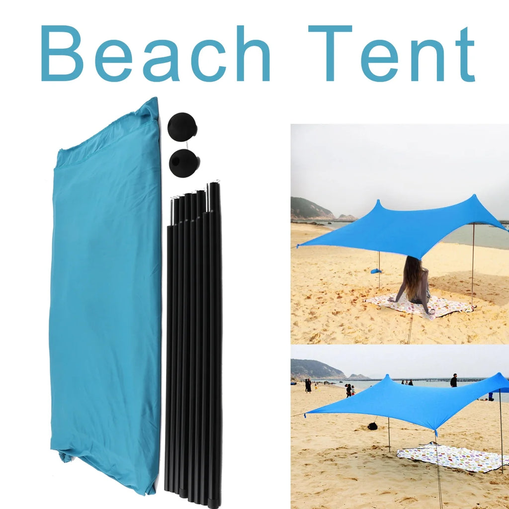 10 x 10 ft Pop Up Beach Canopy Tent with Stability Poles O845603