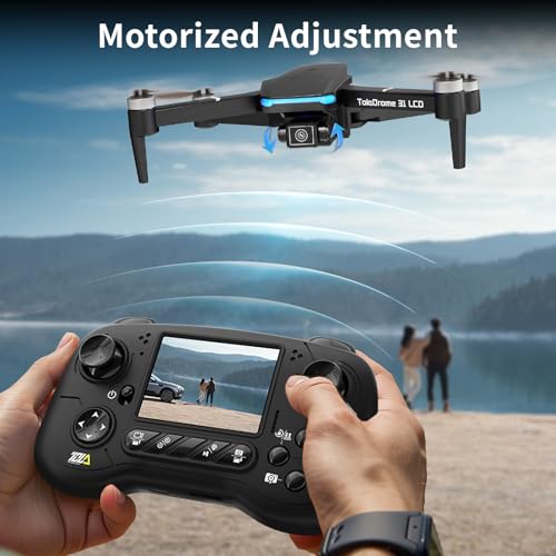 Drone with Camera, LCD Screen Remote Control, Brushless Motor, Foldable D438
