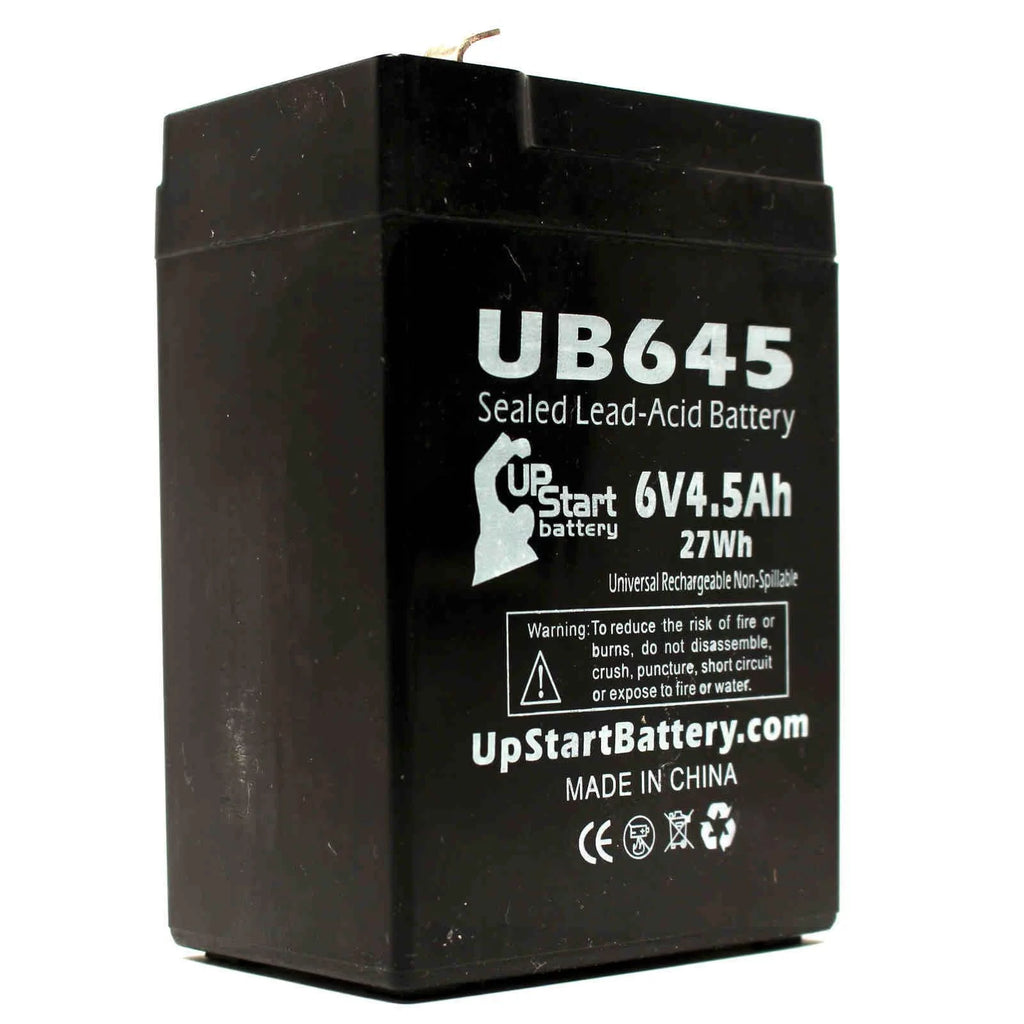 4x Pack 6V 4.5Ah Sealed Lead Acid Battery with F1 to F2 Terminal Adapters W861