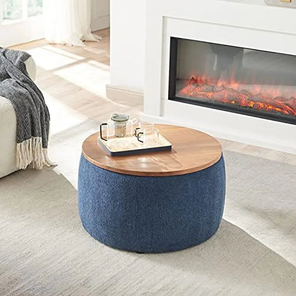 Round Ottoman with Reversible Lid Tray X145453