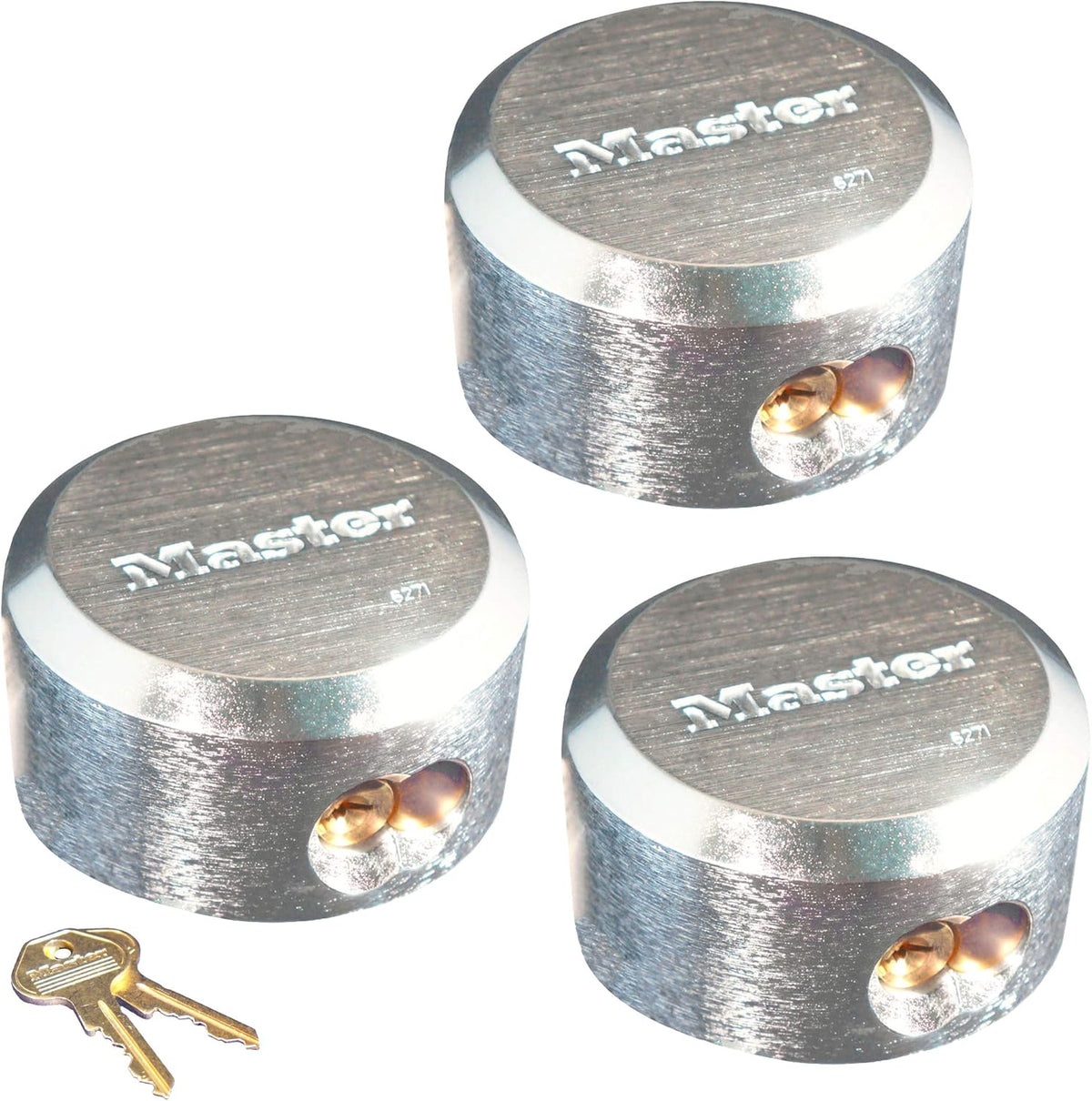 3 Keyed Alike Padlocks with BumpStop Technology E56649