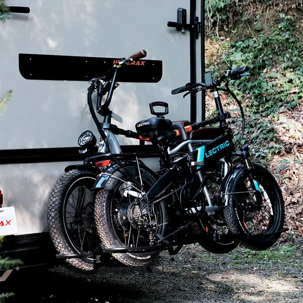 Platform Bike Rack for 2" Hitch Fits Up to 2 X 70 lbs Bike with Up to 5" Fat Tires U32647
