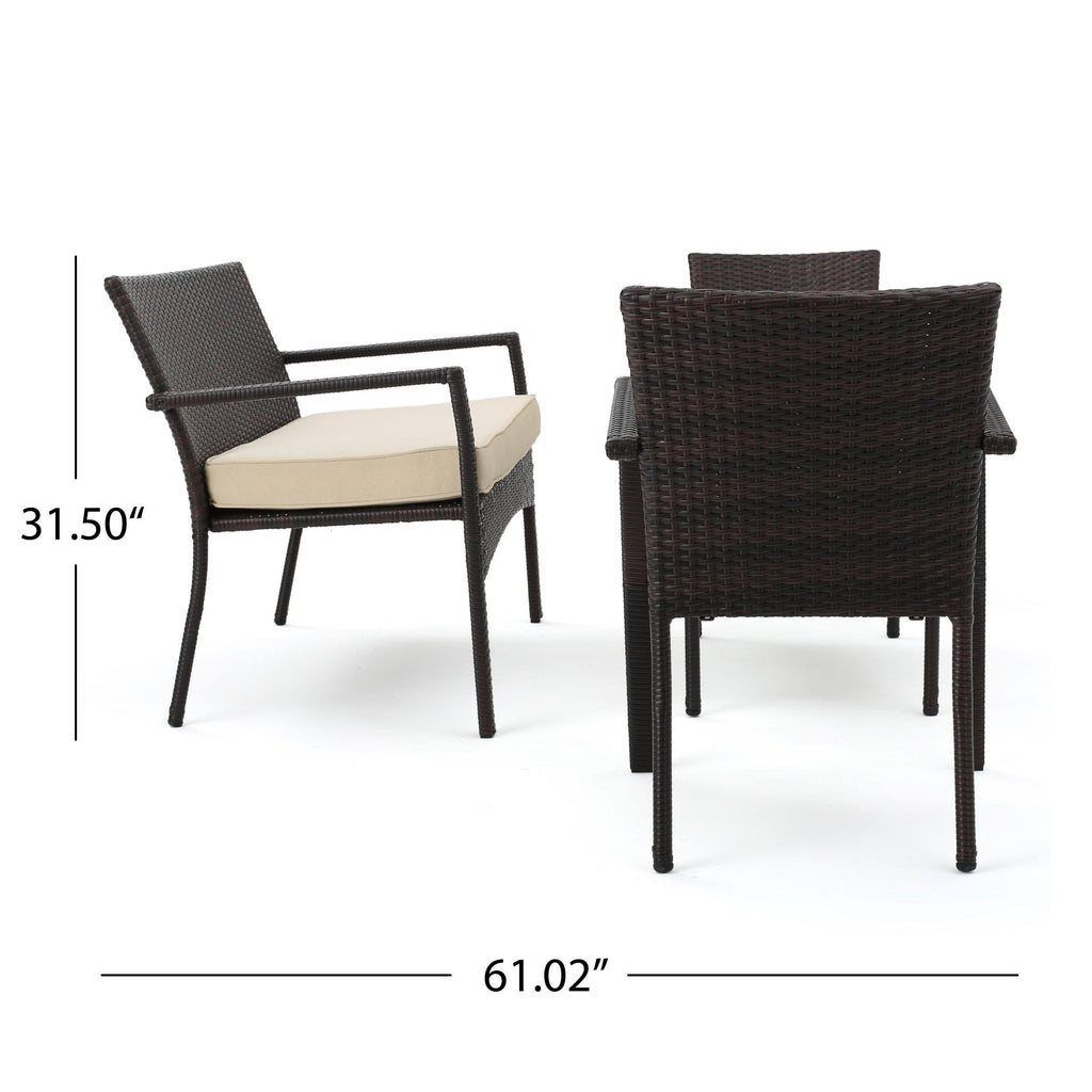 Brown 4pc Wicker Chat Set C300836