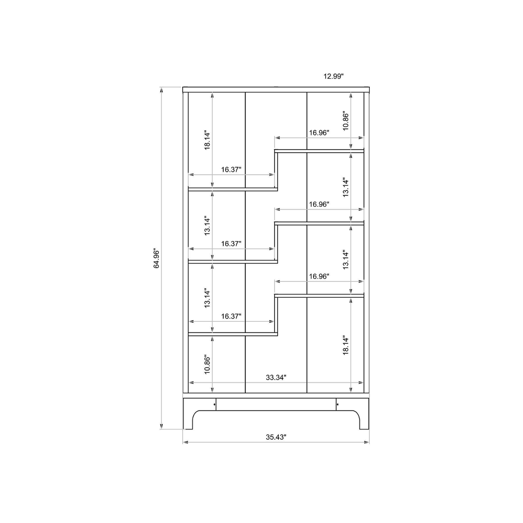 Grey Bookcase A947