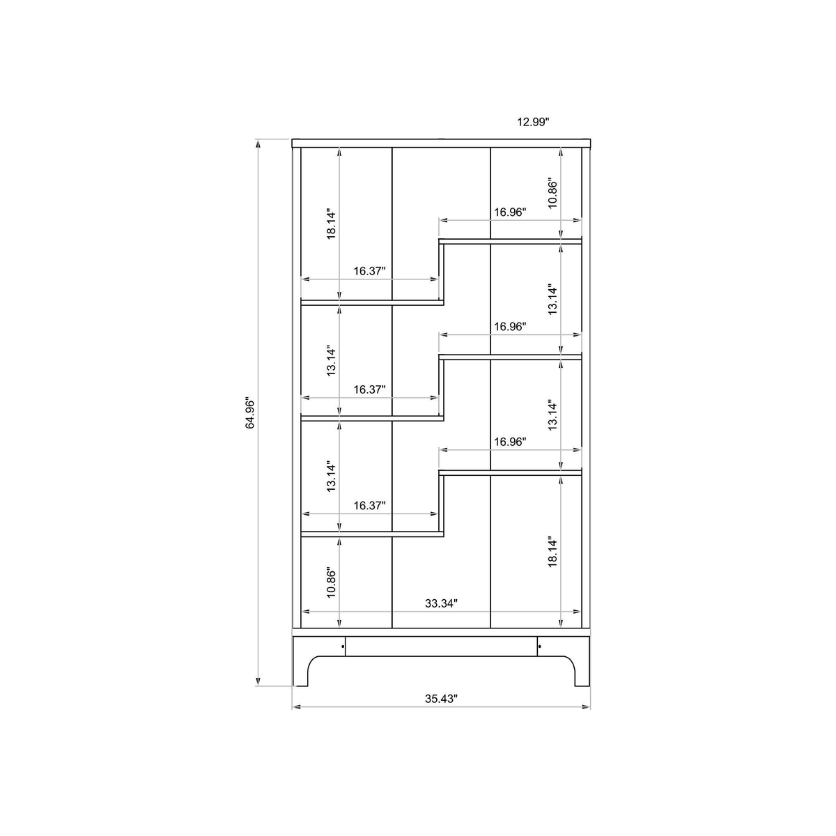 Grey Bookcase A947