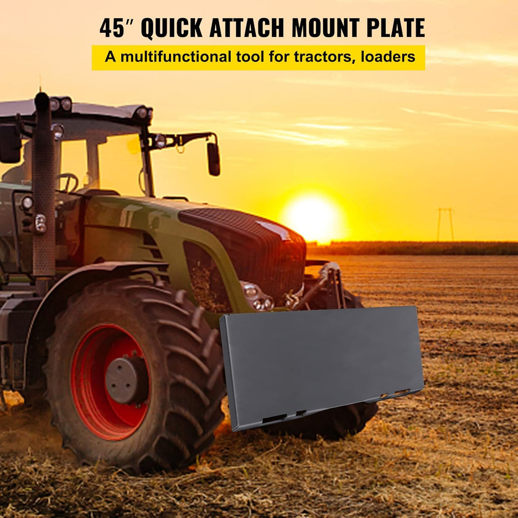 Skid Steer Mount Plate Steel Quick Attachment Loader Plate with 3 Welding Rods (1/2") Z428