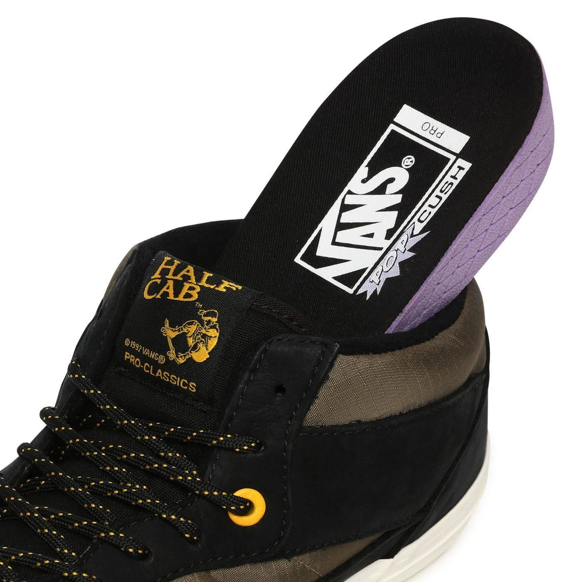 Black Military Half Cab Shoes V204