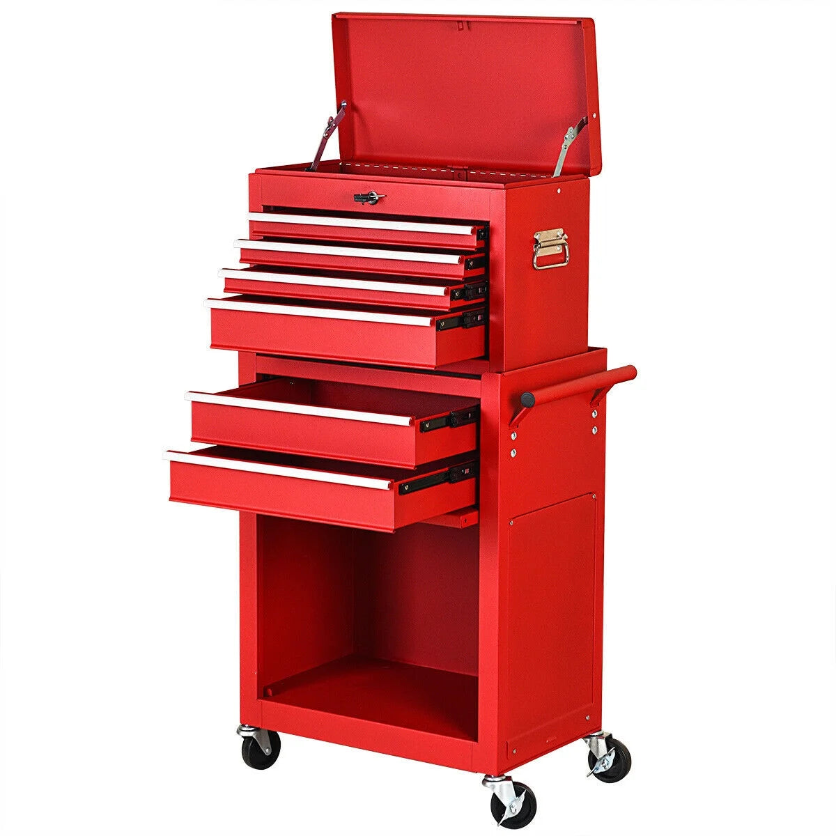 2 in 1 Rolling Storage Cabinet with 6 Drawers V879347