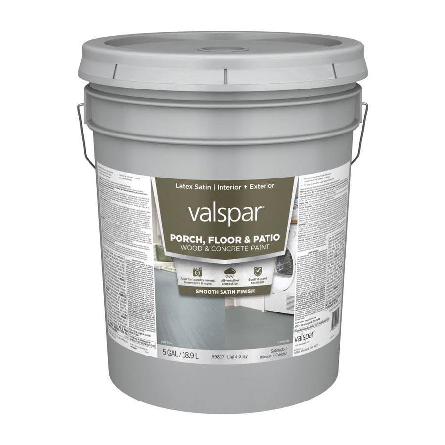 Light Gray Satin Porch and Floor Paint (5-Gallon) X982