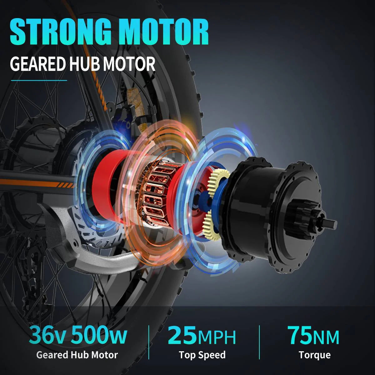 Folding Electric Bike 20 inch Fat Tire 500W 36V 13AH E472068