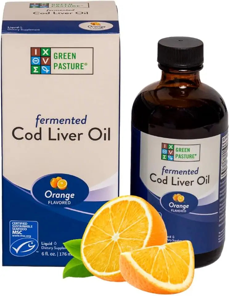 Fermented Cod Liver Oil Liquid 6 fl. oz. Orange Z160