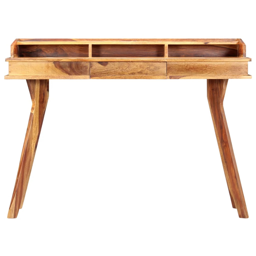 Sheesham Wood Writing Desk with 3 Storage Compartments and 1 Drawer E875