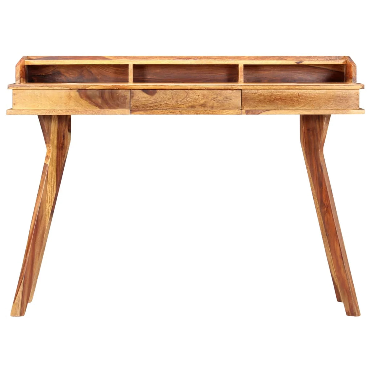 Sheesham Wood Writing Desk with 3 Storage Compartments and 1 Drawer E875