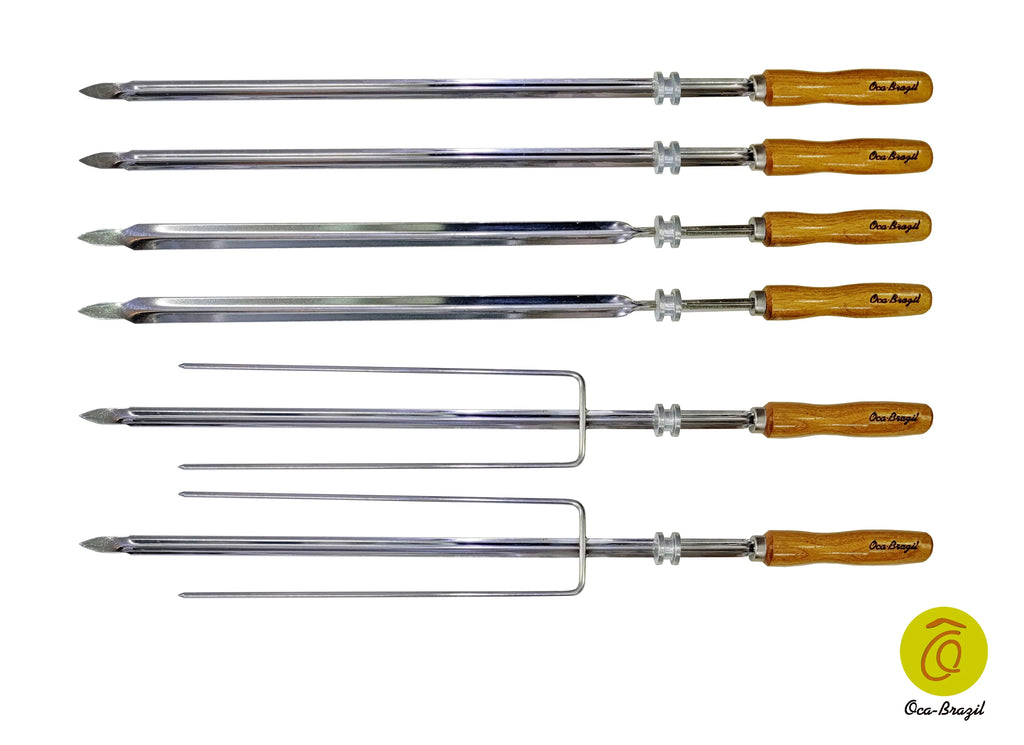 Set of 6 Brazilian Skewers 28" T75377