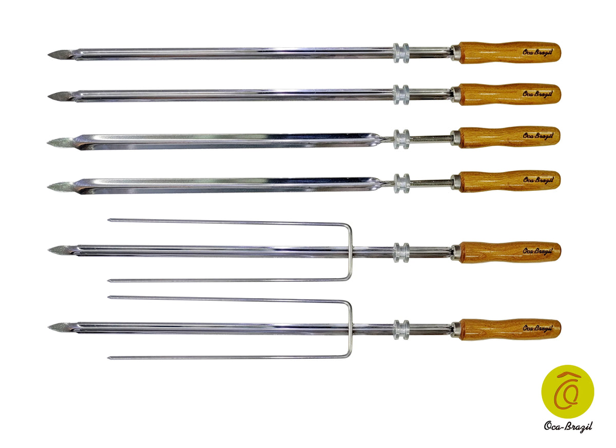 Set of 6 Brazilian Skewers 28" T75377