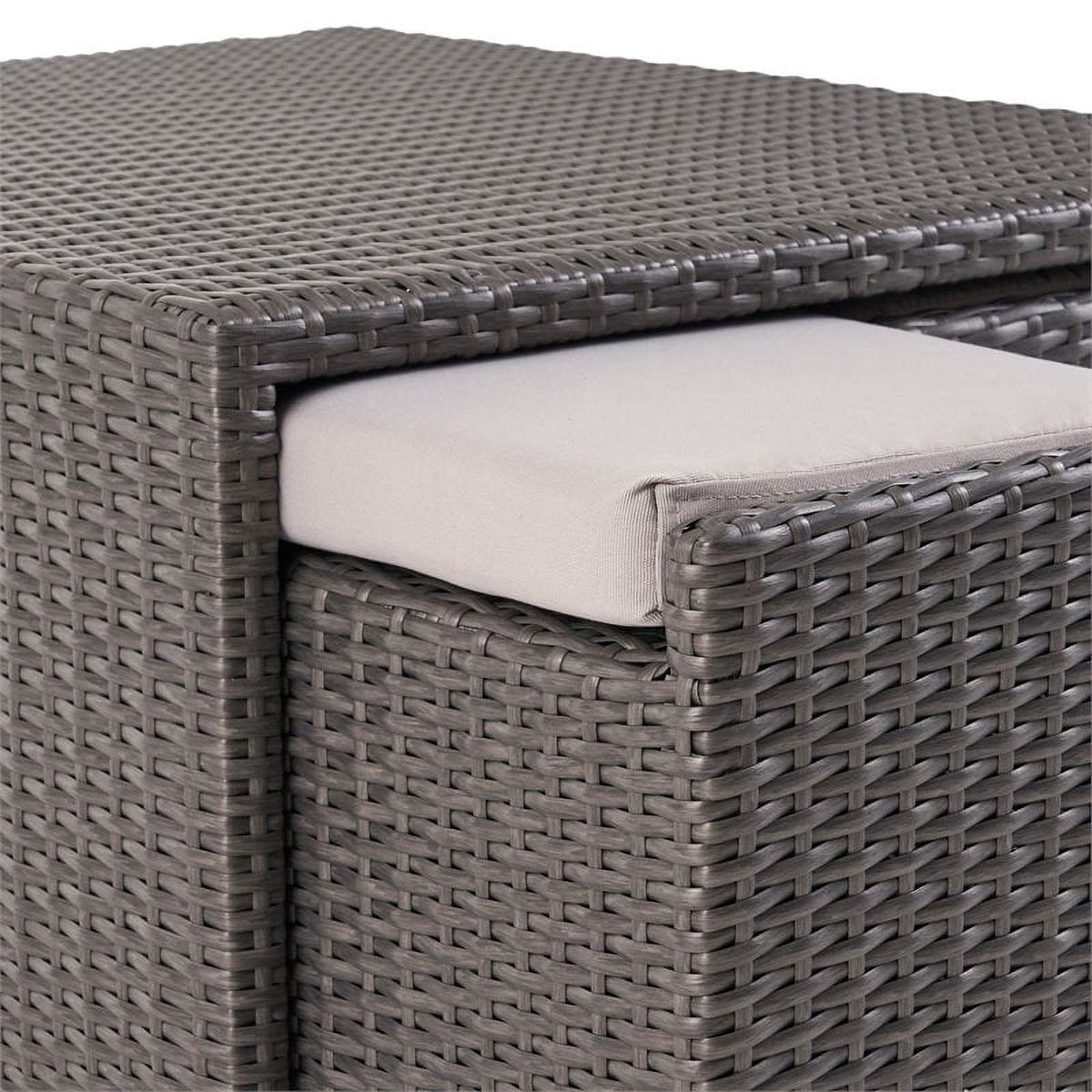Grey Wicker Sectional with Aluminum Frame Q741762
