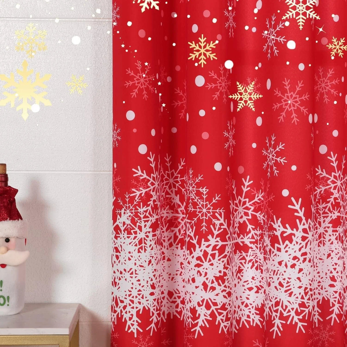 Christmas Curtains 52 x 95 inch Red and White E558991